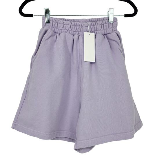 Revolve Sixthreeseven Cotton Pull On The Sweat Short in Lavender Size XS - Picture 2 of 5
